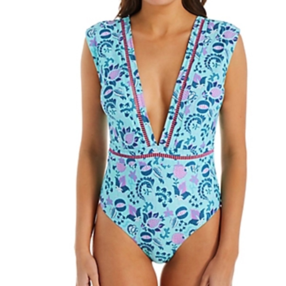 Nanette Lepore Priya Plunge One-Piece Swimsuit
